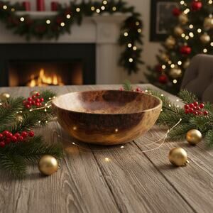 Hand Turned Australian Red Malee Burl Bowl